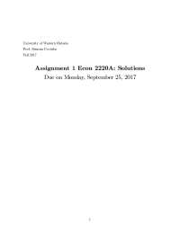 Macro Economics Assignment 1