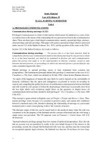 State Privileges and Witness Evidence in Indian Law