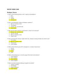 Microbiology Week 1 review