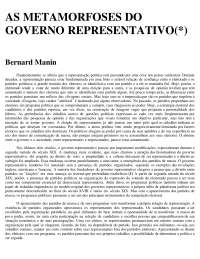 A Representação Política na História: Evolução dos Princípios e Crise Atual
