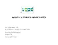 Manejo de la conducta odontopediátrica: Técnicas comunicativas y no verbales