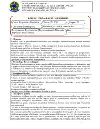 Roteiro para metalografia