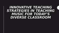 Teaching Strategies of Teaching Music
