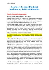 Temario Teorias y formas políticas modernas y contemporaneas