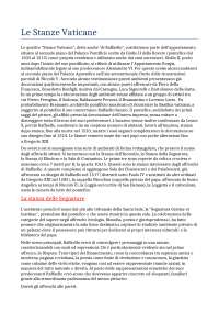 LE STANZE VATICANE APPUNTI