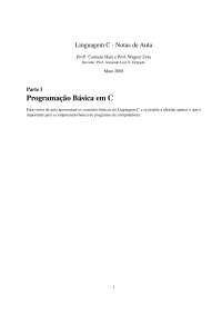 Programação C Linguagem de programação C