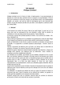 Un Secret: Analyse du Roman de Philippe Grimbert
