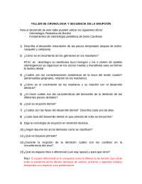 secuencia de erupción de los dientes temporales o de leche
