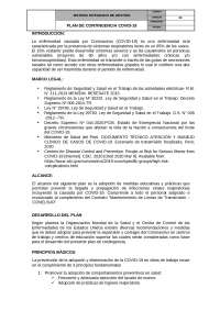 PLAN DE CONTINGENCIA EN CASO DE COVID 19 - Docsity