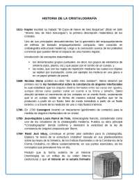 Historia de la cristalografia