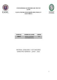 Realizar un reporte de las variables físicas por principio de transducción que intervienen en un sistema mecatrónico.
