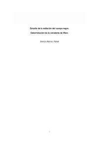 Ley de Wien y la ecuación de Stefan-Boltzmann: Radiación del cuerpo negro