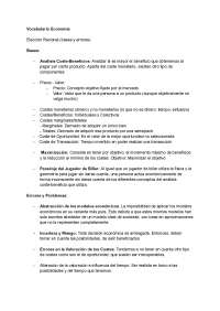 Apuntes Economía (I) Vocabulario - Docsity