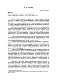 RESUMO COM CARACTERÍSTICAS DO BURJ KHALIFA