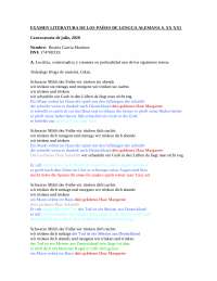 examen de literatura alemana del siglo XX