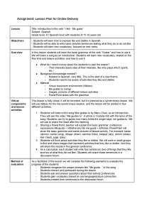 Example of how to do a Lesson Plan