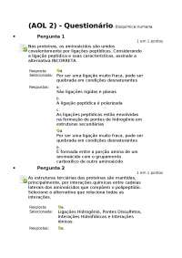 Bioquímica Humana Avaliação On 2.docx