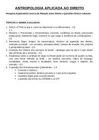 Antropologia Aplicada ao Direito: Relação entre Direito e Questões Étnico-culturais