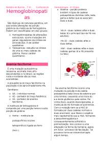 Hemoglobinopatias - hematologia