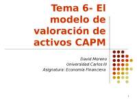 Modelo de Valoración de Activos CAPM: Suposiciones, CML y SML