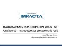 Introdução a redes de computadores apresentação