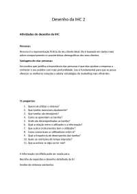 Desenho da IHC: Criando Personas e Coletando Informações