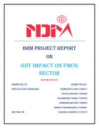 GST IMPACT ON FMCG SECTOR