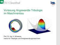 Vorlesunggskript Angewandte Tribologie im Maschinenbau TU Clausthal