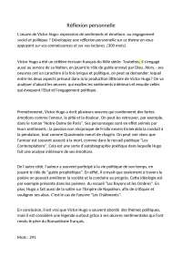 Reflexion Personnelle Victor Hugo Docsity