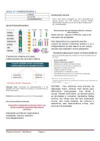 Farmacologia 1: Antidepressivos e Neurotransmissores