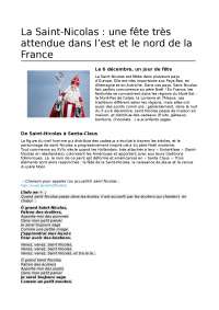 La fete de la saint nicolas - Docsity