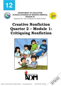 CREATIVE NON FICTION MODULES