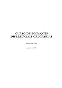 Equações Diferenciais Ordinárias: Introdução e Conceitos Básicos