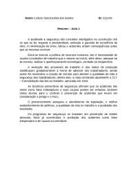 Qualidade, Segurança e Prevenção de Acidentes na Construção Civil: Aula 1