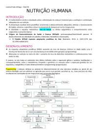 Nutrição humana dentro da pediatria