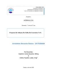 Resolução de exercícios de Hidráulica