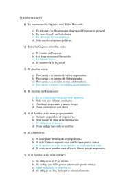 Cuestionario de Derecho Mercantil: Representaciones Organicas