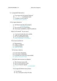 Cuestionario de Derecho de la Empresa: Propiedad Intelectual, Marcas y Patentes