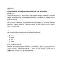Pearson level 4 networking assignment - Docsity