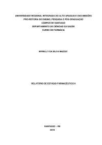Relatorio de estagio farmacia