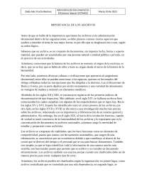 ENSAYO IMPORTANCIA DE LOS ARCHIVOS