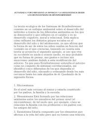 Microsistemas en la infancia
