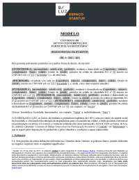MODELO DE CONTRATO DE MUTUO CONVERSÍVEL