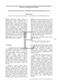 GÊNESE E EVOLUÇÃO DA AGRICULTURA FAMILIAR: DESAFIOS NA REALIDADE BRASILEIRA E AS PARTICULARIDADES DO SEMIÁRIDO