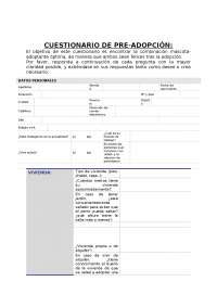 Adoption questionnaire - Docsity