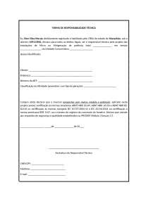 Termo de Responsabilidade Técnica de Micro ou Minigeração de Potência