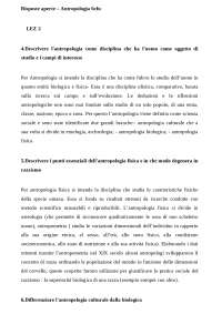 Paniere Antropologia risposte aperte ecampus