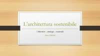 l'architettura sostenibile, pdf (problema/soluzione)