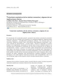 RVariaciones anatómicas de las arterias coron | Apuntes de ...