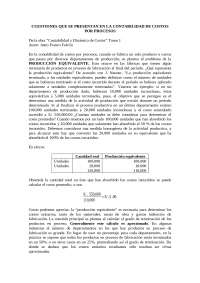 Costos y ejercicios de producción equivalente - Docsity